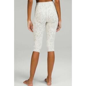 Lululemon Align High-Rise Crop 17” Cheetah Camo Antique White Multi Size 10